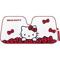 Hello Kitty Car Seat Covers - Stylish Black and Red Front Seat